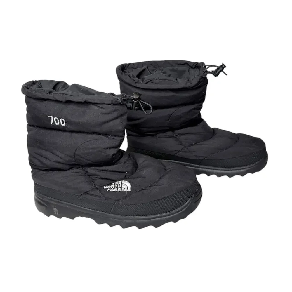 The Northface Winter Down Snow Boots Mens Black Quilted Nuptse Apres 9